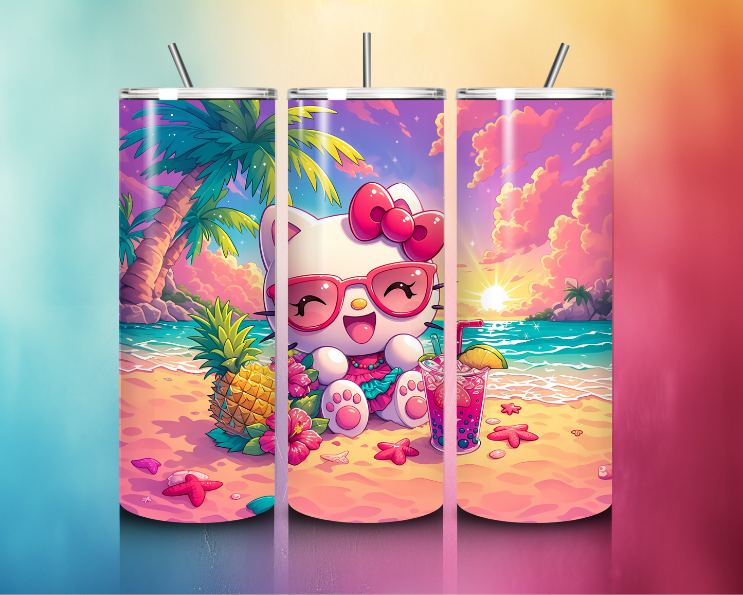 HK Summer 20oz Stainless Steel Tumbler