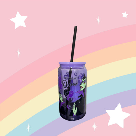 Evil Queen 16oz Colored Glass Cup