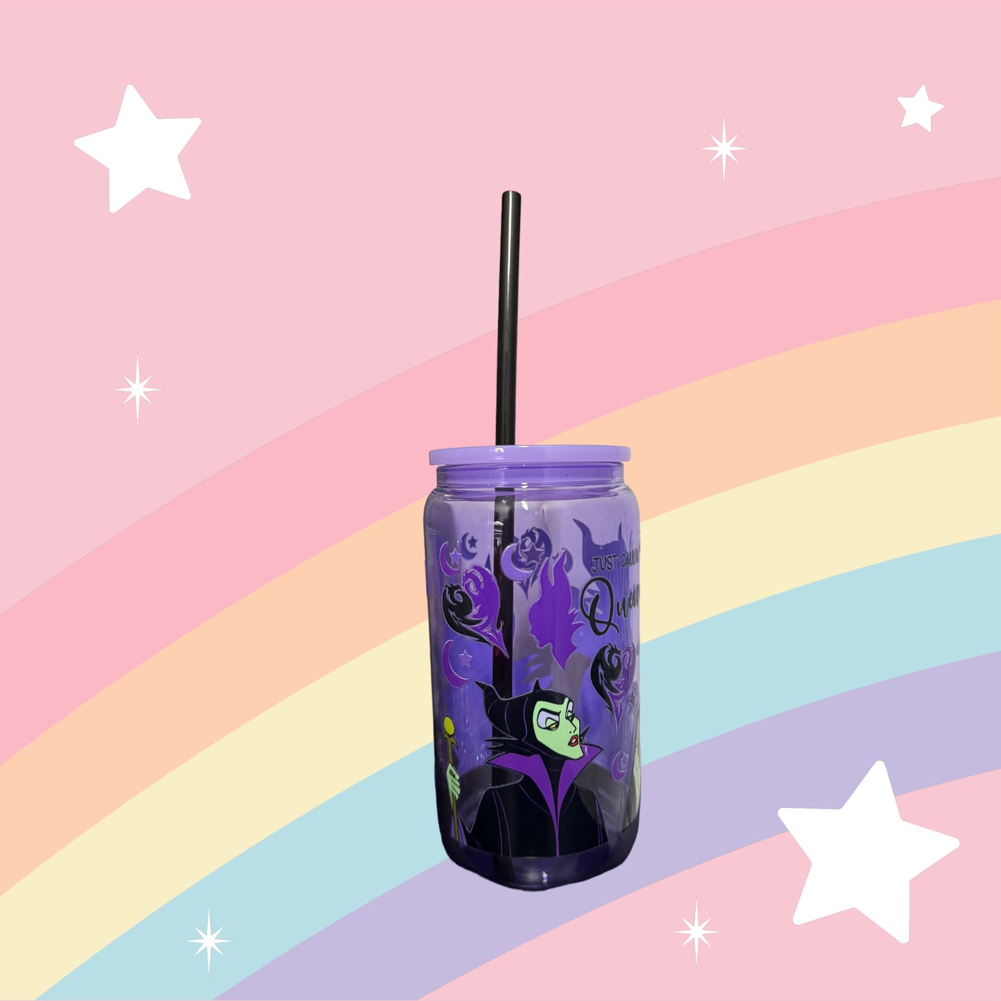 Evil Queen 16oz Colored Glass Cup